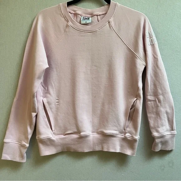 Gym+Coffee Pink Crewneck Sweatshirt Sz S - Picture 2 of 9